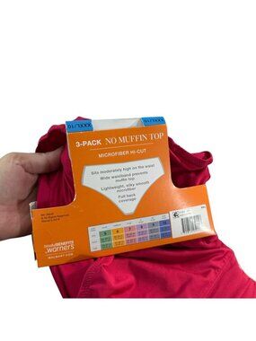 New Warner’s No Muffin Top Micro Hi-Cut Panties Womens 3 pairs Underwear 3XL 10